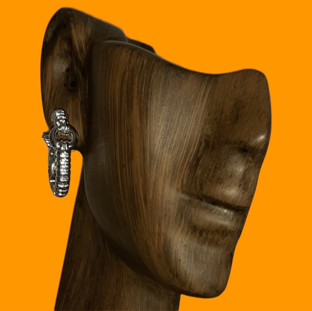Napier Silver Toned Hoop Clip-on Earrings  SALE 20% OFF
